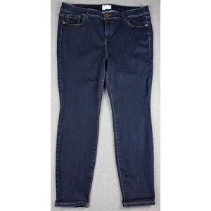 Lane Bryant High Rise Flex Magic Waistband Skinny Jeans Women's 18 Dark Wash